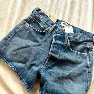 AGolde clean hem denim shorts